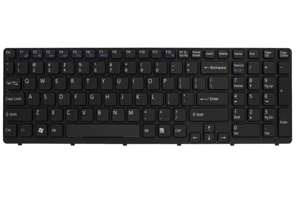کیبرد لپ تاپ سونی SVE15 مشکی-با فریم ا Keyboard Laptop Sony SVE15
