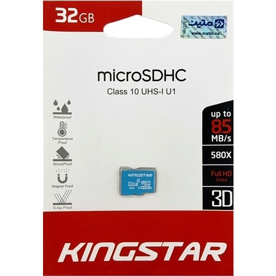 کارت حافظه microSDHC کینگ استار کلاس 10 استاندارد UHS-I U1 سرعت 85MBps ظرفیت 32 گیگابایت