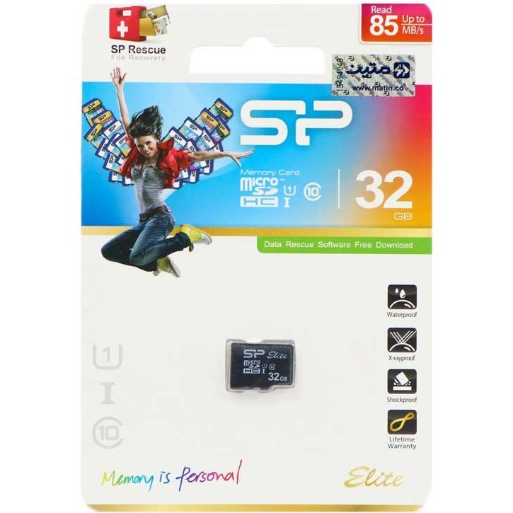 کارت حافظه microSDHC سیلیکون پاور مدل Elite کلاس 10 استاندارد UHC-I U1 سرعت 100MBps ظرفیت 32 گیگابایت
