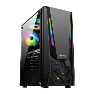کیس کامپیوتر گیمینگ فاطر مدل FG-523X، فرم فاکتور Mid Tower طراحی ویترینی، سازگاری با مادربردهای ATX و microATX و Mini-ITX، پشتیبانی از کارت گرافیک تا طول 320 میلی‌متر، پشتیبانی از خنک‌کننده پردازنده تا ارتفاع 155 میلی‌متر