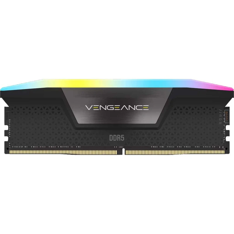 رم کامپیوتر DDR5 با ظرفیت 16 گیگابایت کورسیر مدل VENGEANCE RGB، تک‌کاناله با فرکانس 5600 مگاهرتز، تایمینگ 40-40-40-77، ماژول DIMM با هیت‌سینک، 288 پین و ولتاژ 1.1 ولت